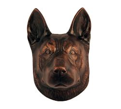 Bronze German Shepherd Door Knocker