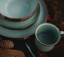 Rim Enamel 8-Piece Dinnerware Set