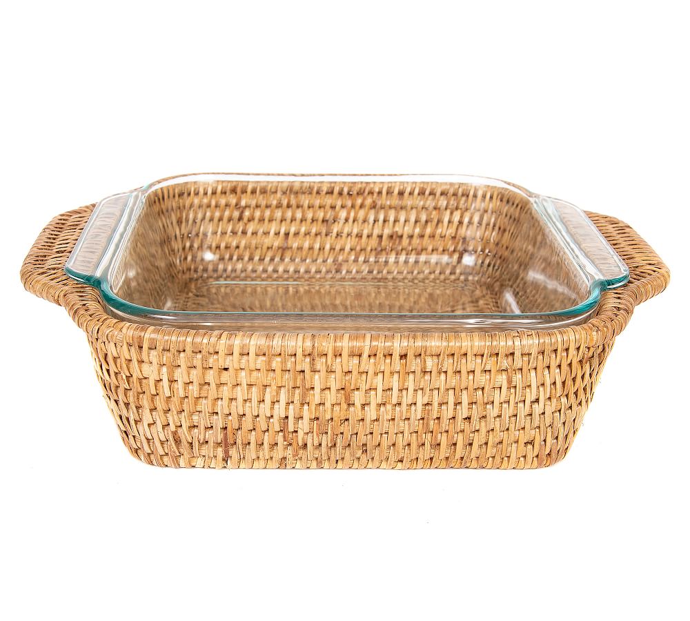 Tava Handwoven Rattan Square Baker