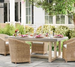Huntington Wicker Slope-Arm Outdoor Dining Chair