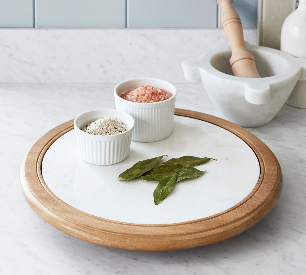 Open Box: Turned Wood Lazy Susan