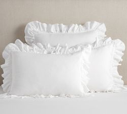 Belgian Flax Linen Fringe Ruffle Duvet Cover