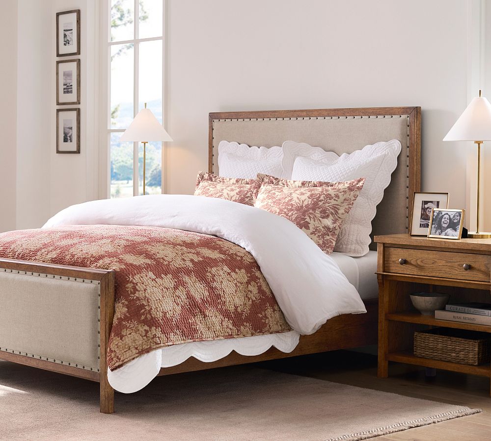 Juliette Toile Handcrafted Reversible Pick-Stitch Quilt