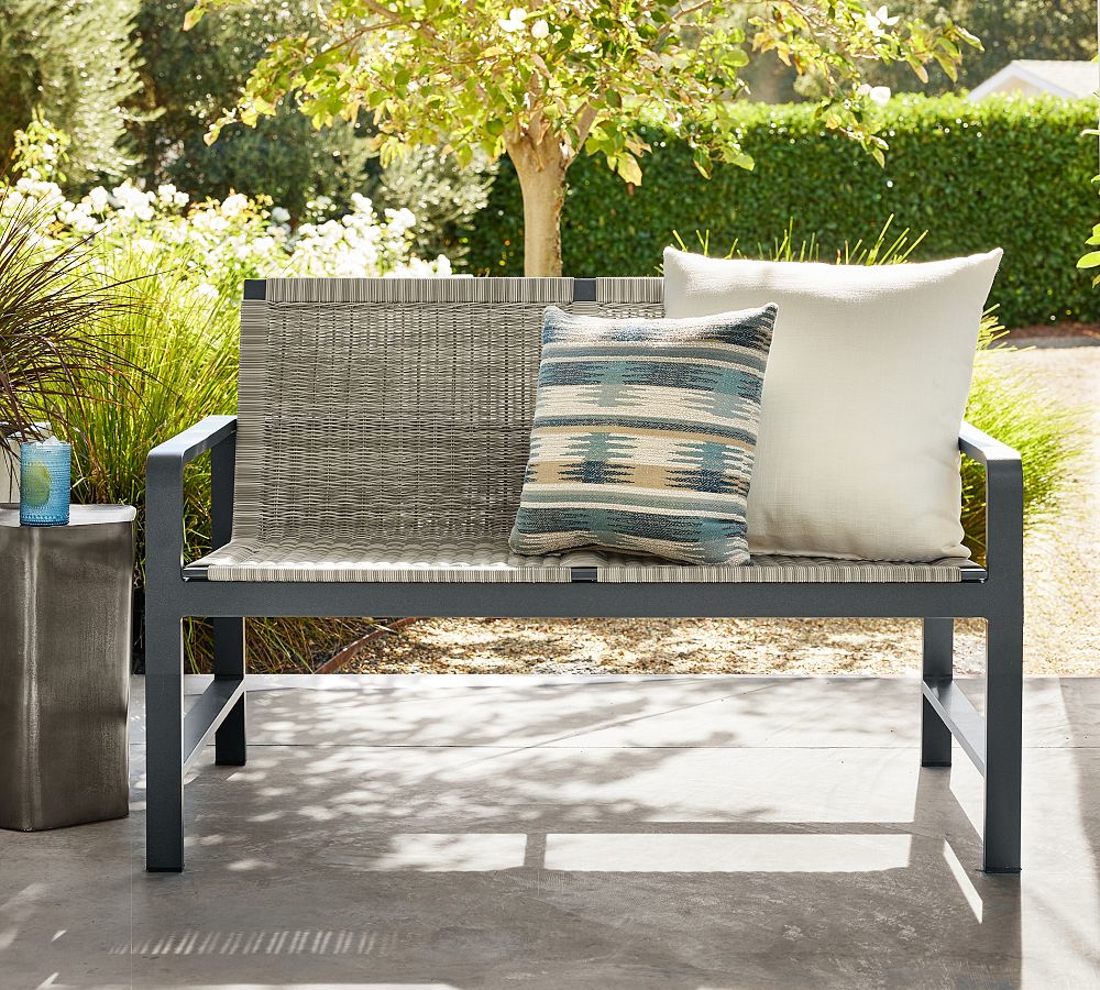 Indio Metal &amp; Wicker Outdoor Loveseat (49&quot;)