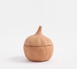 Artisan Terracotta Pumpkin Candle - Pumpkin &amp; Amber