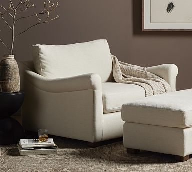 Tufted chair and a half sales