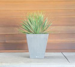 All Weather Eco Hevea Tapered Cube Short Outdoor Planters