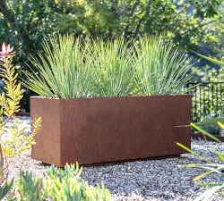 Long Box Outdoor Planters - Corten Steel