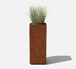 Pedestal Outdoor Planters - Corten Steel