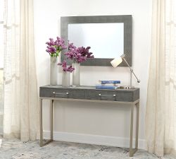 Faux Shagreen Rectangular Mirror