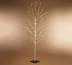 Lit LED White Tree