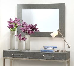 Faux Shagreen Rectangular Mirror