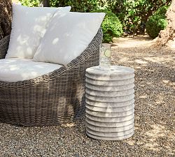 Naples Terracotta Round Outdoor Accent Table (13&quot;)