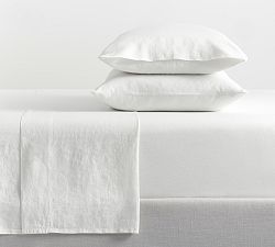 West 2024 elm BELGIAN FLAX LINEN Sheet set Queen ocean