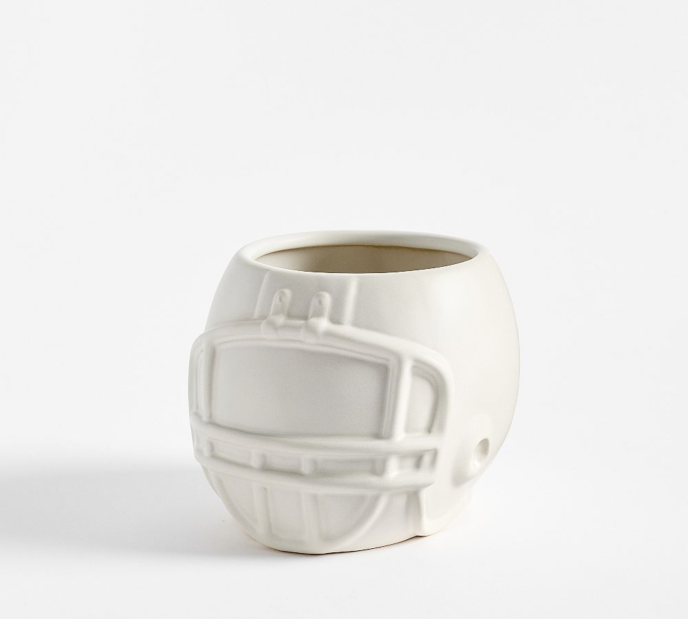 Football Helmet Stoneware Snack Bowl