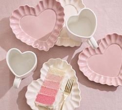 Heirloom Scalloped Heart Stoneware Serveware Collection