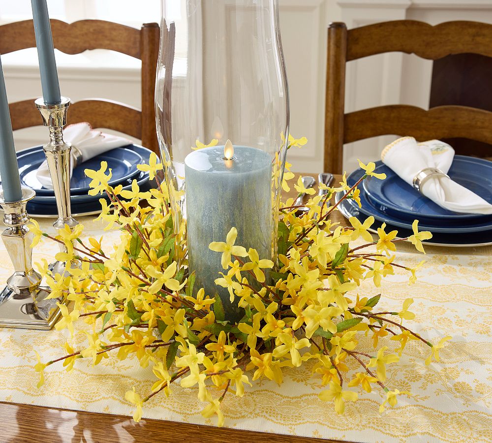 Faux Mini Forsythia Wreath