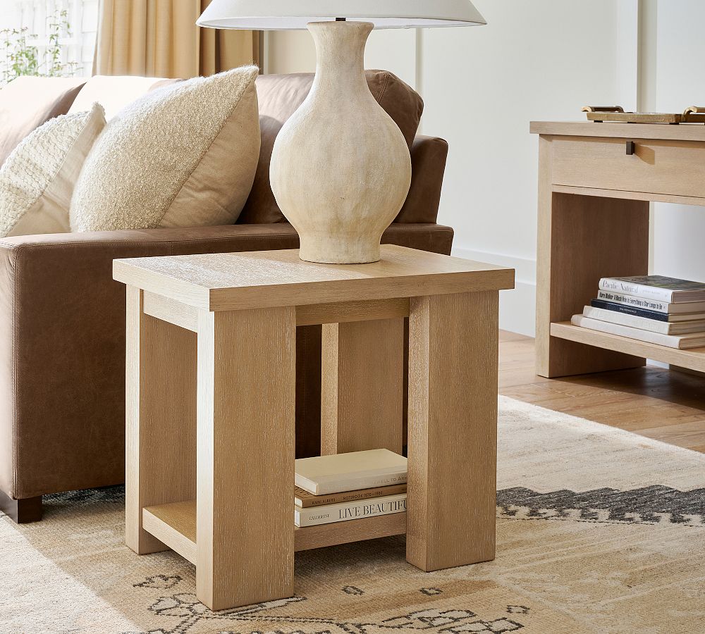 Modern Farmhouse Rectangular Side Table (16&quot;)
