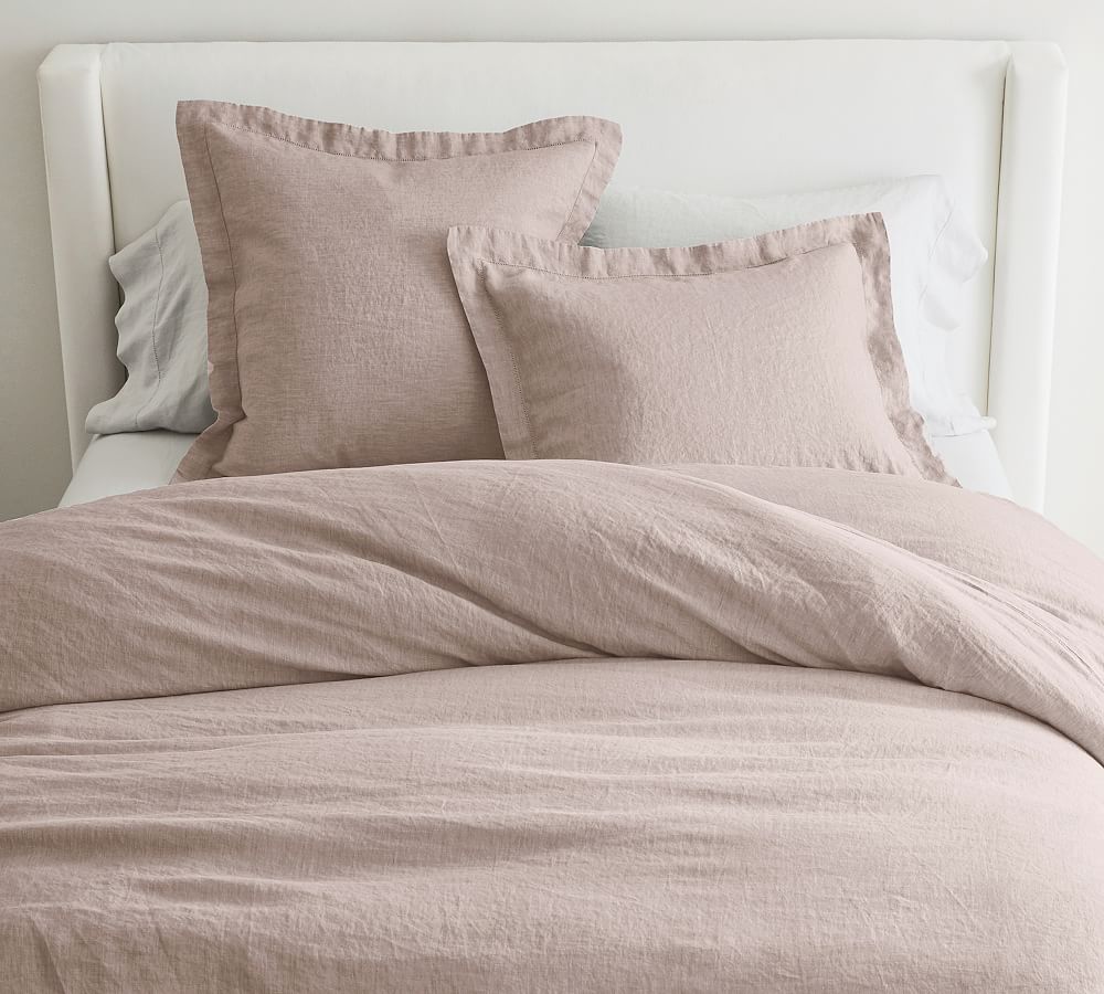 Belgian Flax Linen Duvet Cover | King Size | Color: Smoky Quartz