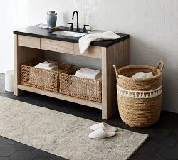 Pismo Reclaimed Wood 55&quot; Single Wide Sink Vanity