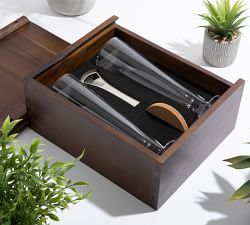 Classic Pilsner Acacia Wood Gift Box - Set for 2