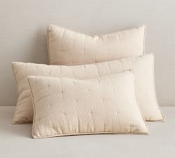 Open Box: Belgian Flax Linen Waffle Quilted Sham