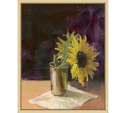 Sunflowers Still Life Framed Canvas