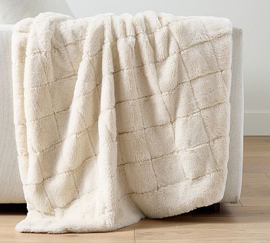 High quality Pottery Barn Faux Fur throw