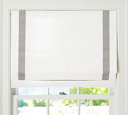 Grosgrain Ribbon Cordless Roman Blackout Shade
