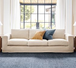 Carmel Wide Arm Slipcovered Sofa (62&quot;&ndash;122&quot;)