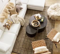 Mongolian Patchwork Faux Fur Bean Bag