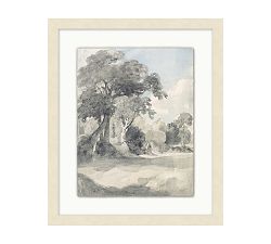 Trees In A Meadow Framed Print