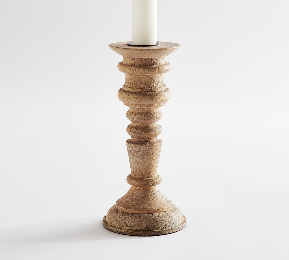 Kadence Turned Wood Taper Holder