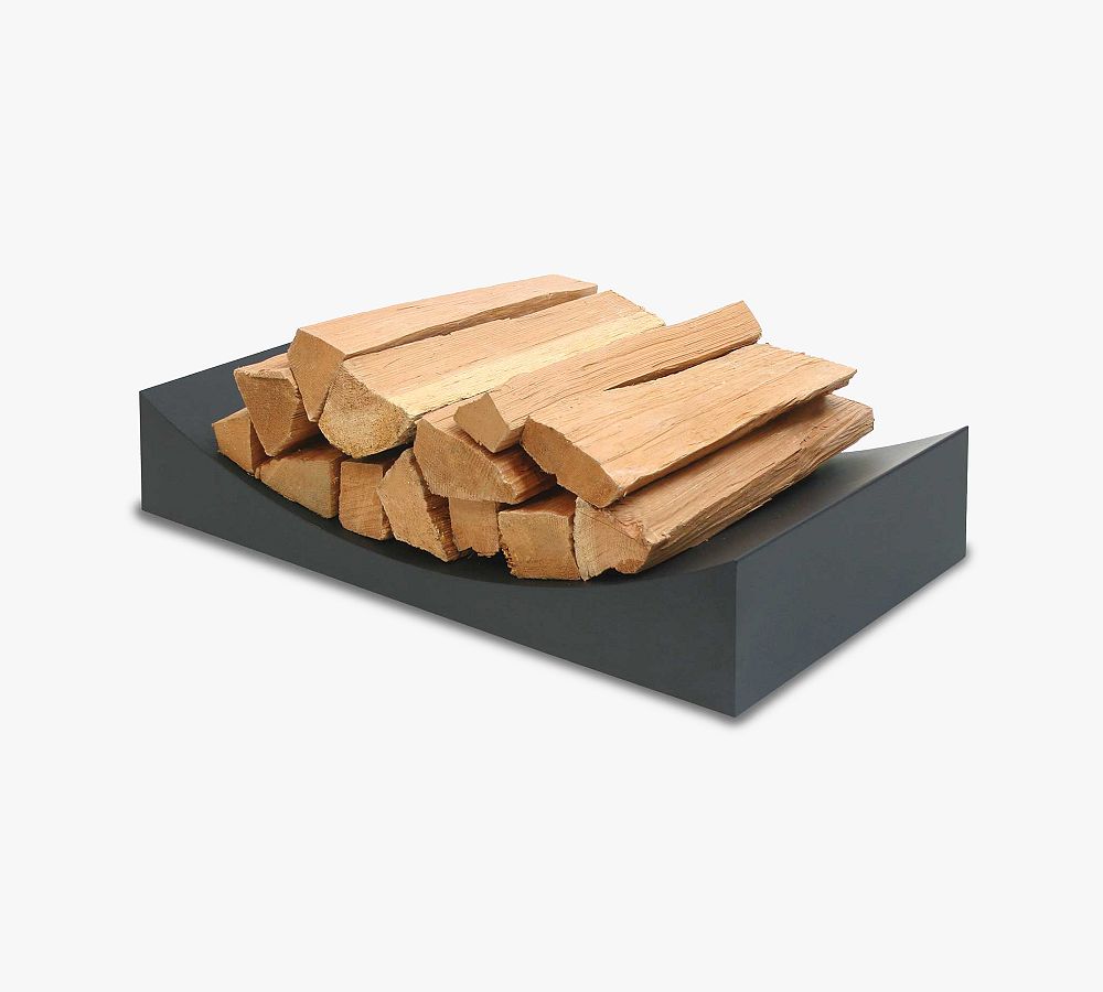Black Stainless Steel Minimalist Arched Log Holder