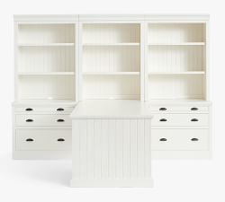 Aubrey Peninsula Desk with Bookcase Suite (108&quot;)