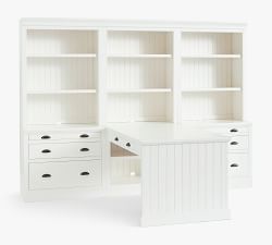 Aubrey Peninsula Desk with Bookcase Suite (108&quot;)