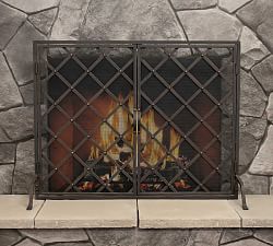 Iron Weave Open Door Firescreen