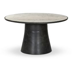 Darlyn Marble Round Outdoor Dining Table (42 - 55&quot;)