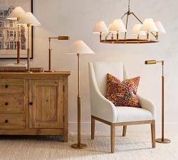Chambers Leather Round Chandelier (36&quot;)