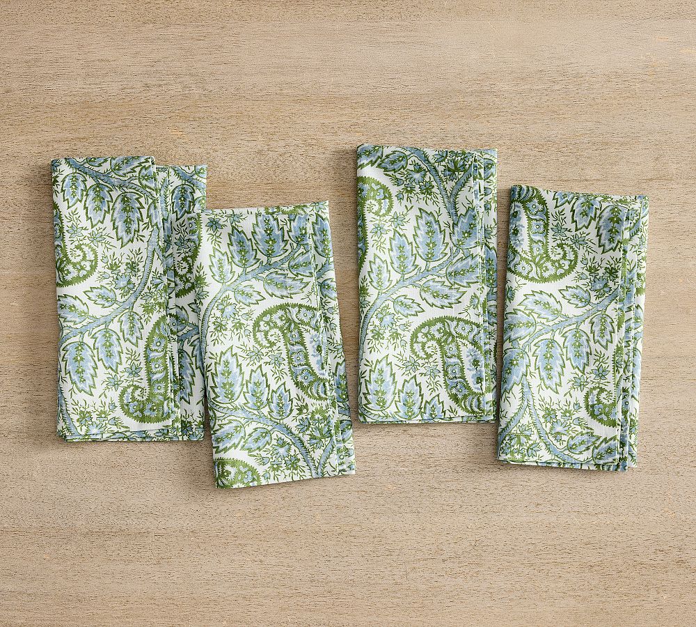 Karina Paisley Organic Cotton Napkins - Set of 4