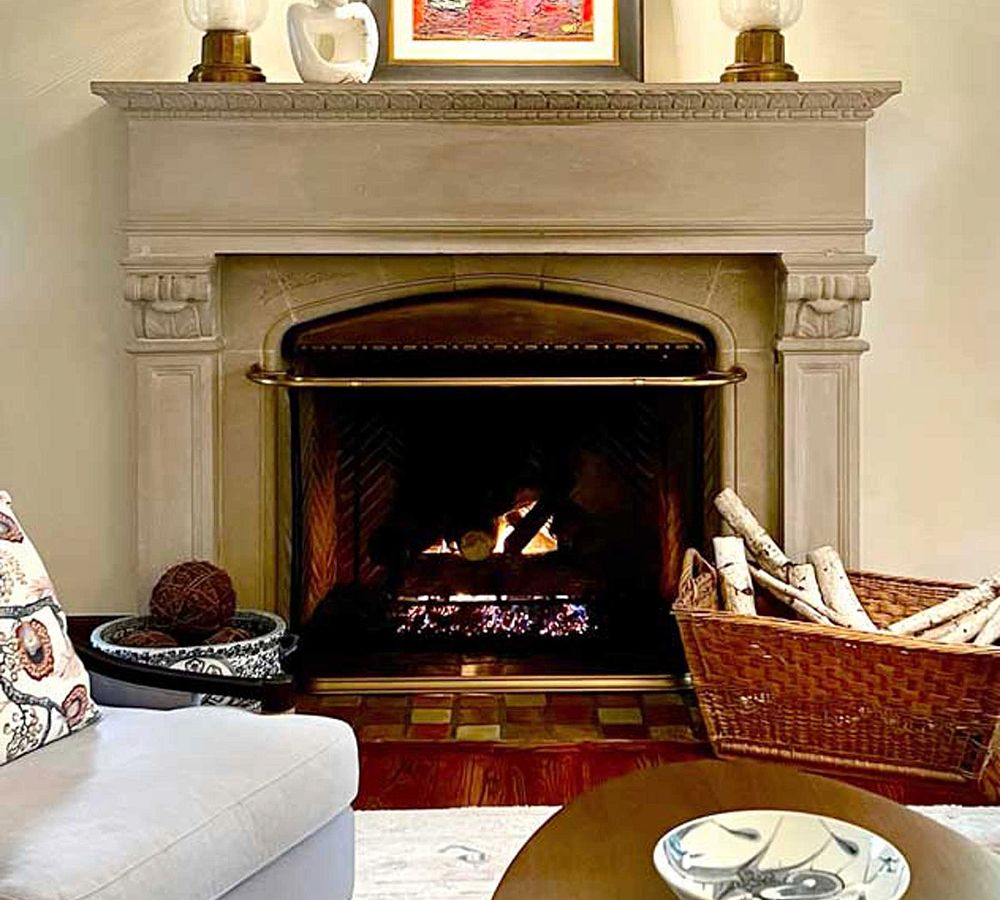 Old English Rail Fireplace Screen