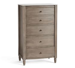 Alexandra Marble 5-Drawer Tall Dresser (30&quot;)
