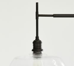 Farmhouse Glass Linear Chandelier (43&quot;)