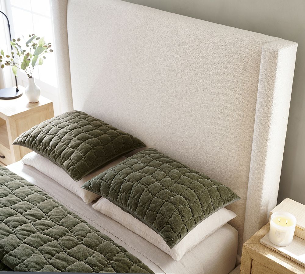 Harper Non-Tufted Upholstered Bed | Pottery Barn