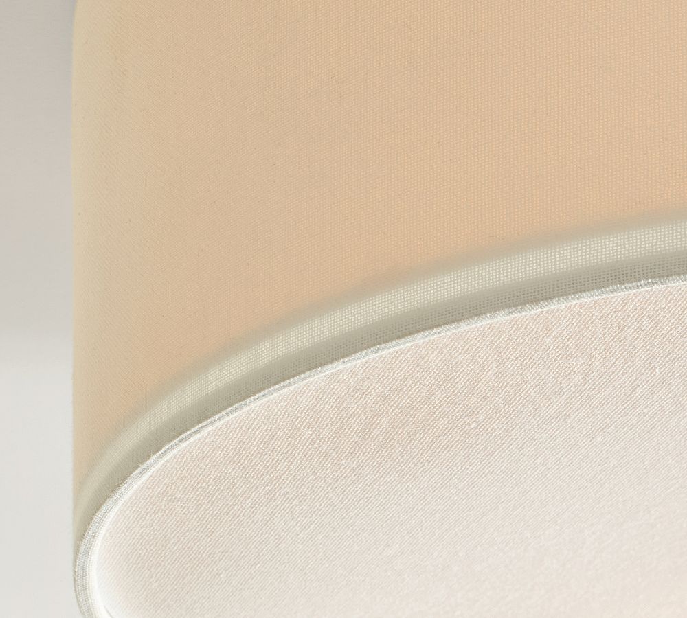 Linen Drum Flush Mount Light (12"-18") | Stylish & Modern