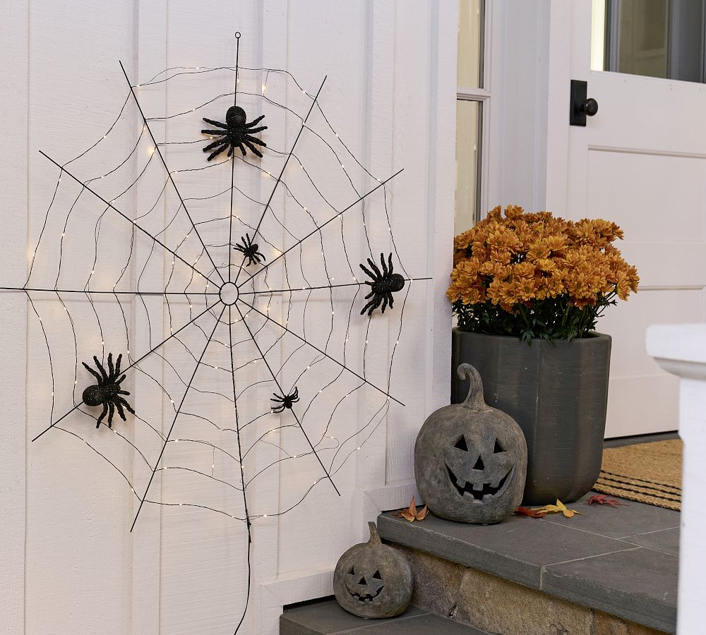 Lit Wire Spider Web