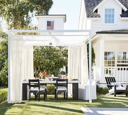 Jake Slipcovered Outdoor Dining Side Chair &amp; Armchair