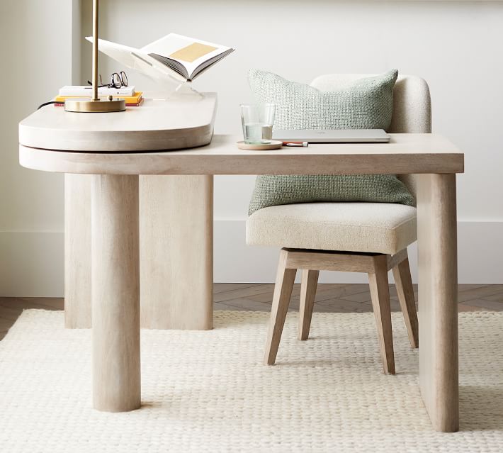 Cayman L Shape Rotating Desk 50 Pottery Barn
