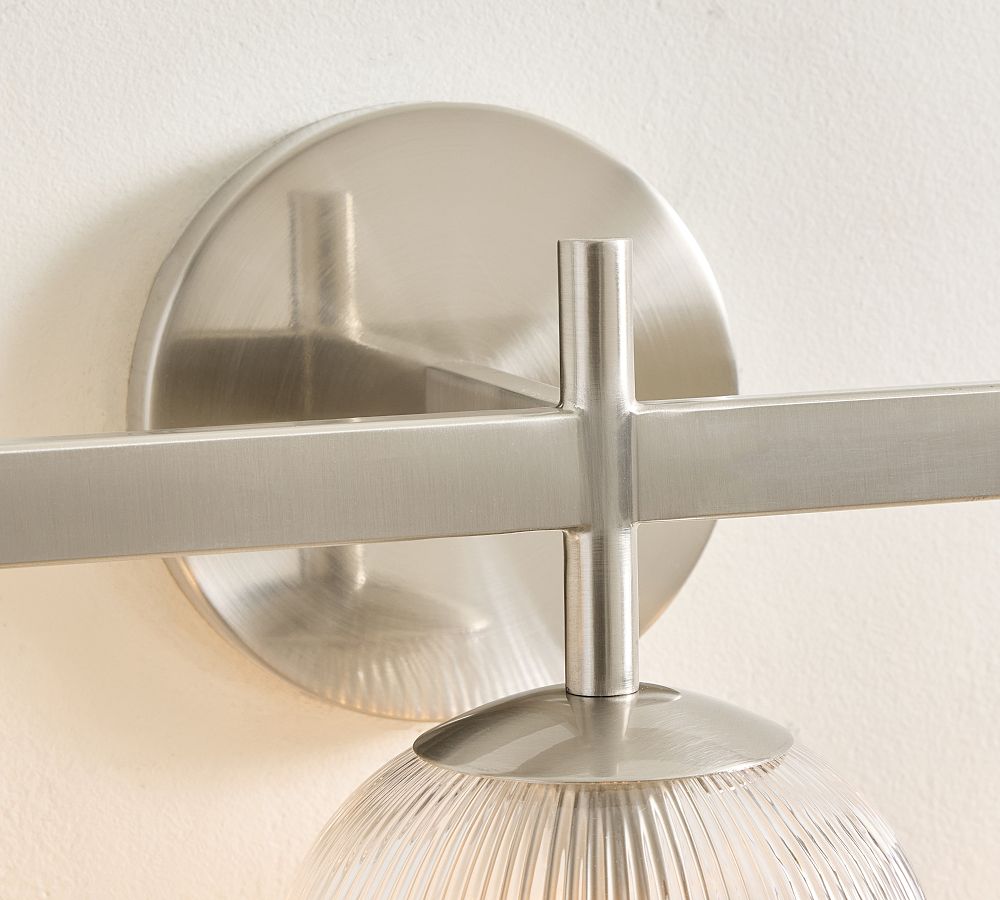 Cooper Ribbed Glass Triple Sconce - 17"