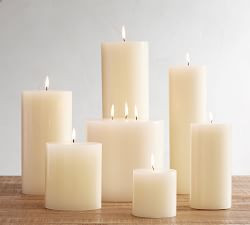 Unscented Wax Pillar Candle